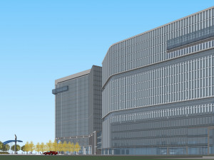 SU model of Huayuan headquarters office building Model 3D