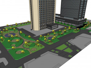 SU model of the office building of Construction Research Model 3D