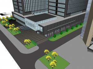 SU model of the office building of Construction Research Model 3D