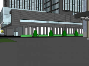 SU model of the office building of Construction Research 3D Model