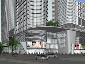 SU model of commercial and office apartment building 3D Model