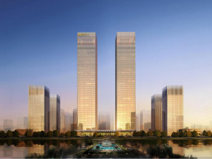 SU model of green space super high-rise office building 3D 모델