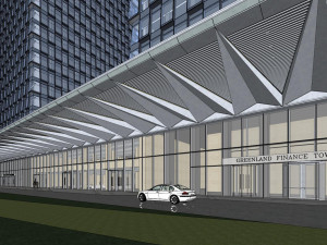 SU model of green space super high-rise office building 3D 모델