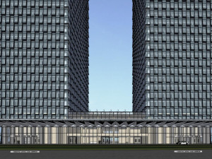 SU model of green space super high-rise office building 3D 모델