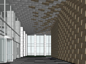 SU model of green space super high-rise office building 3D 모델