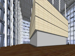 SU model of green space super high-rise office building 3D Model