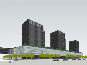 SU model of commercial office building in Qinhuai 3D मॉडल
