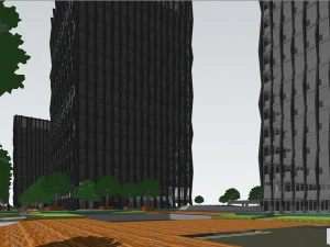 SU model of commercial office building in Qinhuai 3D Model