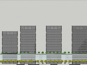 SU model of commercial office building in Qinhuai 3D मॉडल