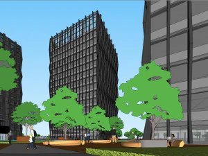SU model of commercial office building in Qinhuai 3D Model
