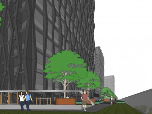 SU model of commercial office building in Qinhuai 3D Model