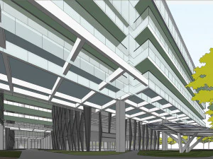 SU model of commercial office building in Qinhuai 3D Model