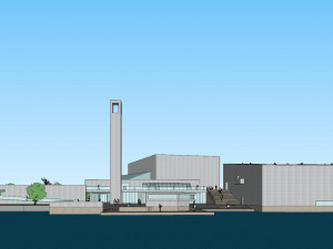 SU model of cultural and sports center office building 3Dモデル