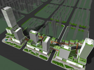 SU model of Jinmen commercial office building Model 3D