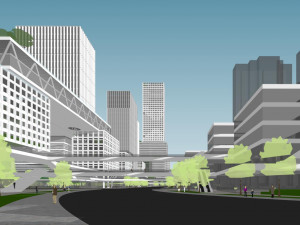 SU model of Jinmen commercial office building 3D 模型