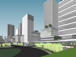 SU model of Jinmen commercial office building 3D 模型