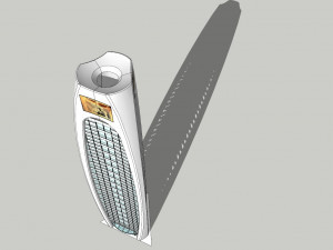 SU model of modern high-rise commercial office building 3D Model