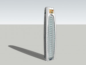 SU model of modern high-rise commercial office building 3D Model