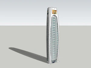 SU model of modern high-rise commercial office building 3D Model