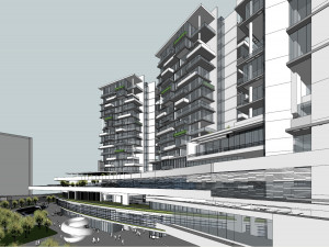 SU model of modern high-rise commercial office building Modelo 3D