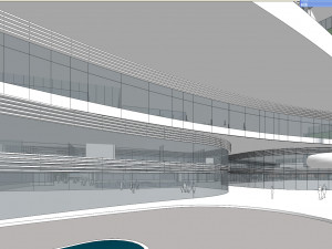 SU model of modern high-rise commercial office building Modelo 3D