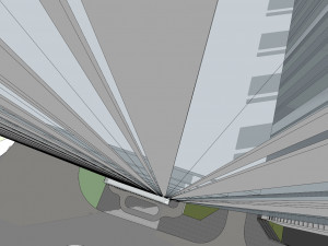 SU model of modern high-rise office and apartment building Modelo 3D