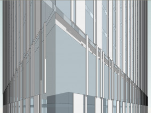 SU model of modern high-rise office and apartment building Modelo 3D