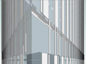 SU model of modern high-rise office and apartment building 3D Model