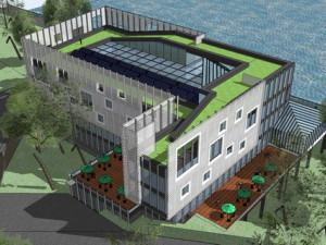SU model of a multi-story modern office building 3D Model