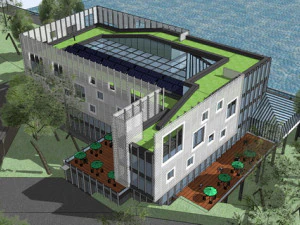 SU model of a multi-story modern office building 3D Model