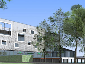 SU model of a multi-story modern office building 3D Model