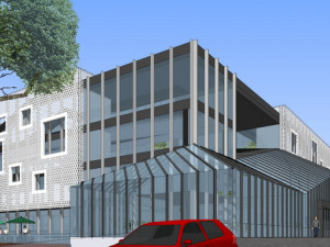 SU model of a multi-story modern office building 3D Model