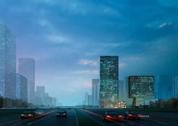 SU model of the modern office building of the CGN Tower 3D Model .c4d .max .obj .3ds .fbx .stl .blend 
