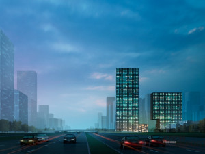 SU model of the modern office building of the CGN Tower Model 3D