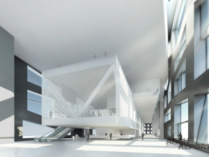 SU model of the modern office building of the CGN Tower Model 3D