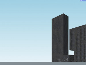 SU model of the modern office building of the CGN Tower Model 3D