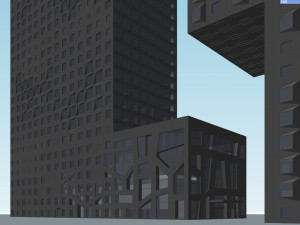 SU model of the modern office building of the CGN Tower Model 3D