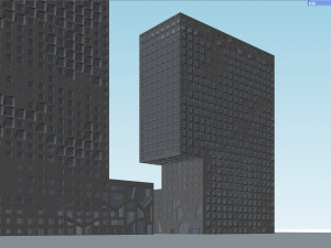 SU model of the modern office building of the CGN Tower Model 3D