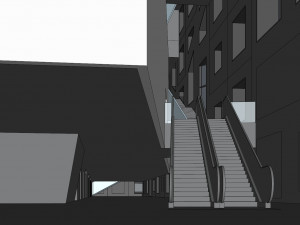 SU model of the modern office building of the CGN Tower Model 3D