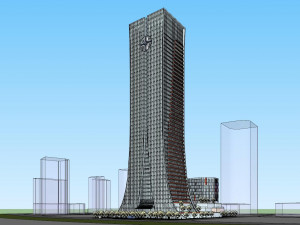 SU model of high-rise modern CCCC office building 3D 모델