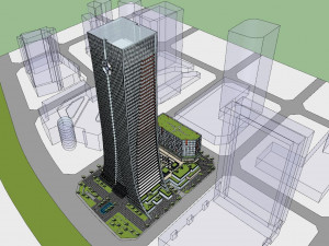 SU model of high-rise modern CCCC office building 3D 모델