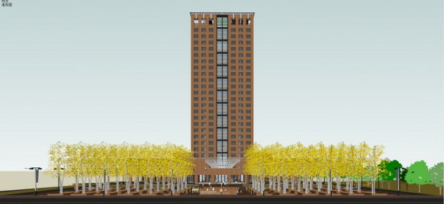 SU model of the office building of Building 3D Модель .c4d .max .obj .3ds .fbx .stl .blend 
