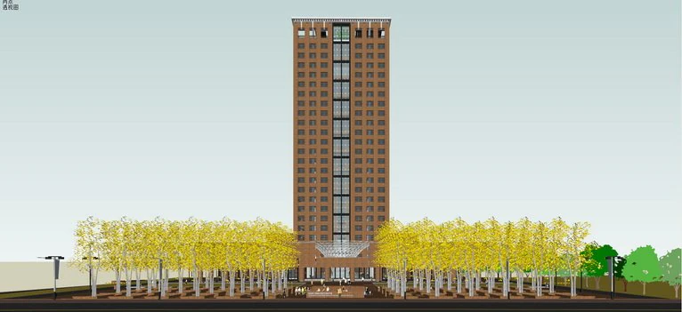 SU model of the office building of Building 3D Model .c4d .max .obj .3ds .fbx .stl .blend 