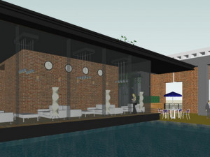 SU model of the office building of Building 3D Модель