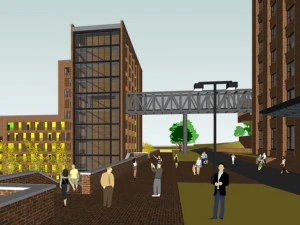 SU model of the office building of Building 3D Model