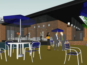 SU model of the office building of Building 3D Model