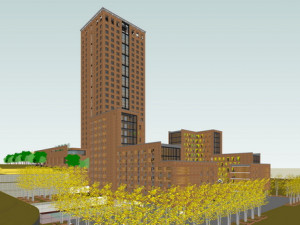 SU model of the office building of Building 3D Модель