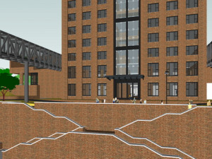 SU model of the office building of Building 3D Модель