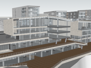 SU model of headquarters base office and commercial buildings 3D Model