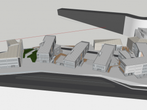 SU model of headquarters base office and commercial buildings 3D Model